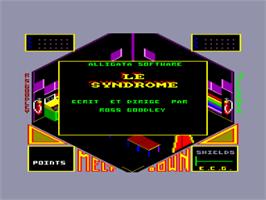 Title screen of Meltdown on the Amstrad CPC.